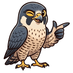 Cute falcon stickers for everyday use 2