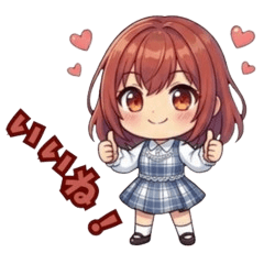 Cheerful girl sticker (vol.11) 0715