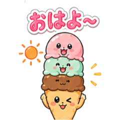 Cute Ice Cream Daily Stickers