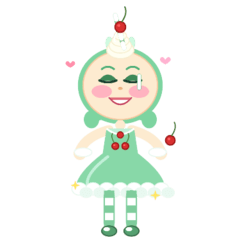 Green soda girl Daily Chat Stickers