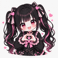 Jirai Kei Chibi Girl Stickers