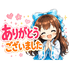 Kind-hearted shrine maiden stamp