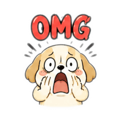 Funny Reaction Puppy Stickers