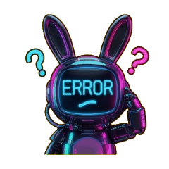 Cyber Robo-Bunny: Neon Emotions