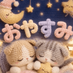 飛び出す♡毎日使えるあみぐるみにゃんこ