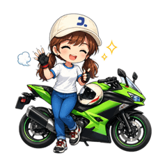 小啡無言騎車