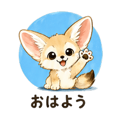 Gouache Fennec Fox Daily Chat