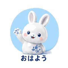 White Porcelain Bunny Daily Chat