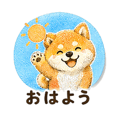 Pointillism Shiba Inu Vol.2 Daily Chat