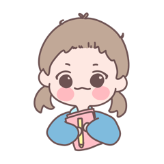 Little girl work hard