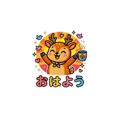 Shika-chan Deer Daily Greeting Stickers