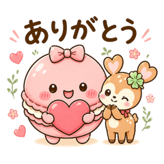 Cute Macaron & Little Deer Stickers