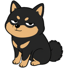 Grumpy Black Shiba: Inner Voice