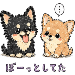 Momo & Mugi Chihuahua Stickers
