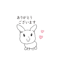 Fluffy Bunny Keigo Stickers