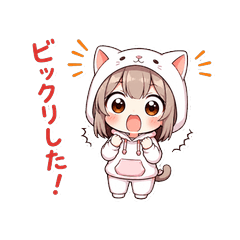 Fluffy Cat Onesie Girl Stamps 2
