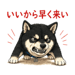 Black Shiba Inu  Sassy Stickers NanoLife