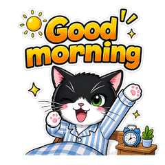 Aruto the Tuxedo Cat Stickers