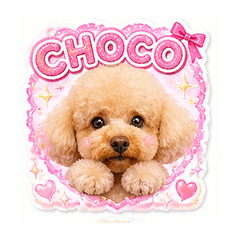 Choco Toy Poodle Stickers