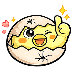Cheerful Egg Chick Stickers!
