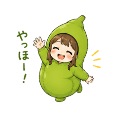 Edamame Girl - Daily Chat Stickers