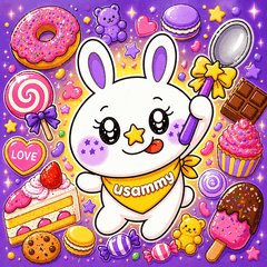 Kawaii Bunny usammy Stickers
