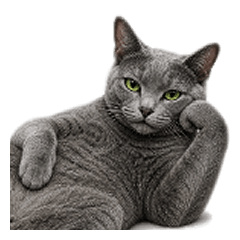 Stylish Russian Blue Stickers