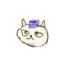 Mocchi White Cat Stickers