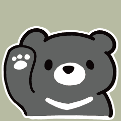 Black bear greeting sticker