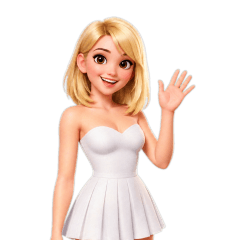 Duean, short golden blonde hair