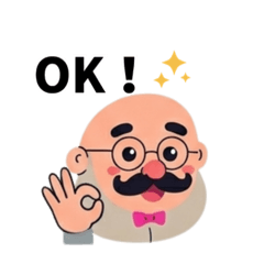 cute old man's stanp