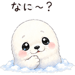 Baby Seal Snow Angel Stickers