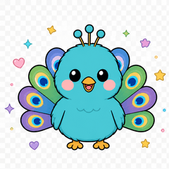 Colorful Peacock Pal