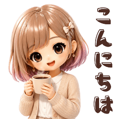 3D Cute Relaxing Soft Girl Stickers