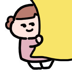 微笑的幼兒園女孩動漫貼紙