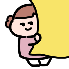 Smiling kindergarten girl Anime Sticker