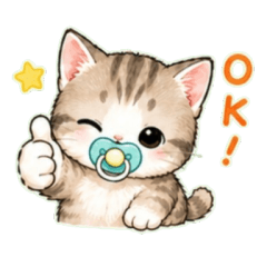 Cute Baby Kitten Everyday Stickers