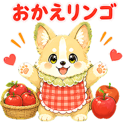 Cabbage Corgi Veggie Pun Stickers