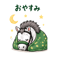 Kawaii Horse Everyday Stickers (Green)