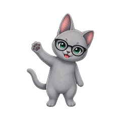 Glasses Russian Blue Everyday Stickers