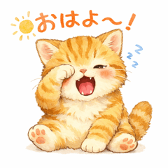 Fluffy Ginger Cat's Daily Moods