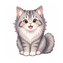 Fluffy  Ragamuffin Stickers