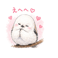 Puffy Fluff Bird Stickers