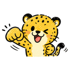 Cheetah Fast Reply Reaction Stickers