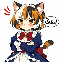 Tsundere Calico Girl Stickers