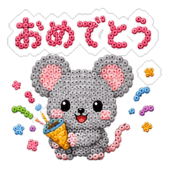 Iron-Bead Mouse Daily Stickers