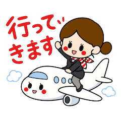 Cute Cabin Crew Work Stickers
