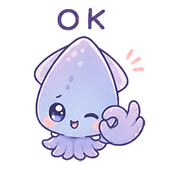 Teary-Eyed Firefly Squid Cute Stickers