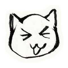 筆ペン猫のスタンプ