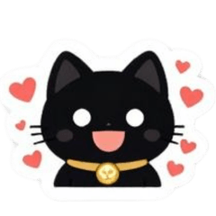 Everyday Cozy Black Cat Stickers